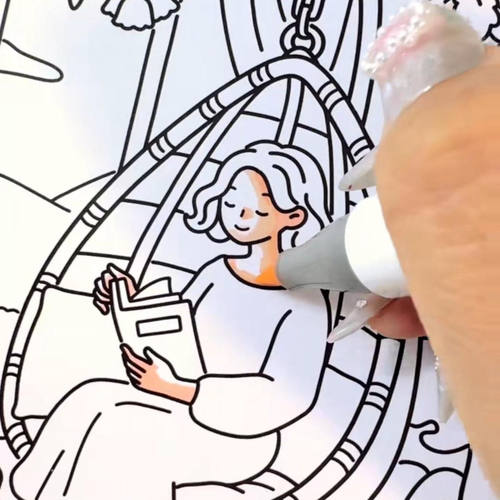 着色书涂色本绘画填色本涂鸦涂色