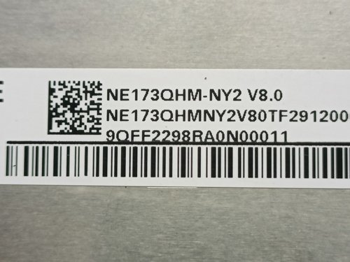 NE173QHM-NY2 V8.0 2560/1440  40针EDP 165HZ  窄边  拆机A屏