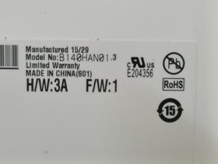 72色域 B140HAN01.3 IPS 1080小口EDP 上下耳朵拆机A屏 1920
