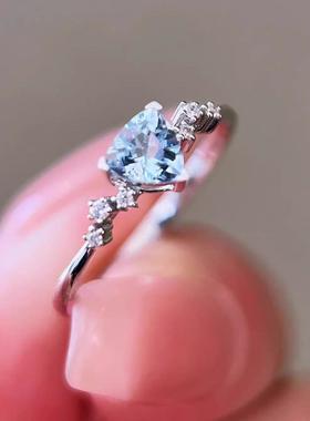 麋鹿S925气质精致纯银胖海蓝