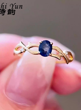 纯银戒指个性枝桠哑光戒壁设计