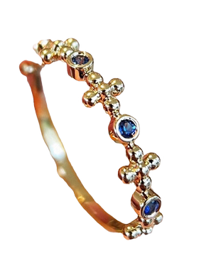 帕诗韵新款镶嵌蓝宝石露珠十字架戒指s925纯银日系简约轻奢指环女