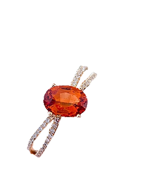 帕诗韵s925纯银芬达石戒指满钻交叉戒壁冷艳甜美吸睛轻奢高级感