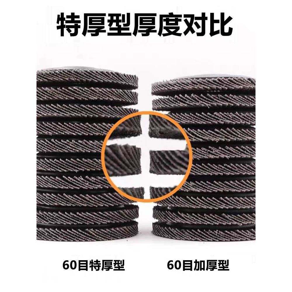 百叶轮打磨片角磨机抛光轮100百叶片加厚砂布轮去毛刺磨光片砂轮