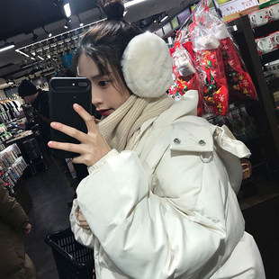 学院风羽绒服女冬季小个子甜美外套2025新款轻薄短款棉服洋气白色