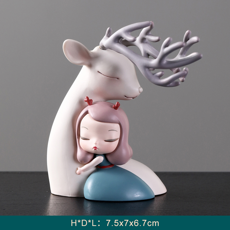 白夜童话猫将军小动物可爱摆件治愈办公室生日桌面小摆件女礼物