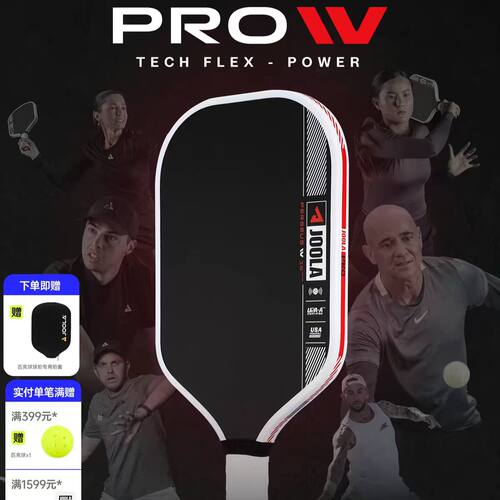 JOOLA尤拉匹克球拍板PRO  IV碳纤维专业Pickleball全套Agassi Pro