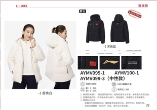 2025最新款李宁国旗短款羽绒服,两个配色库存齐全刘诗雯同款正品