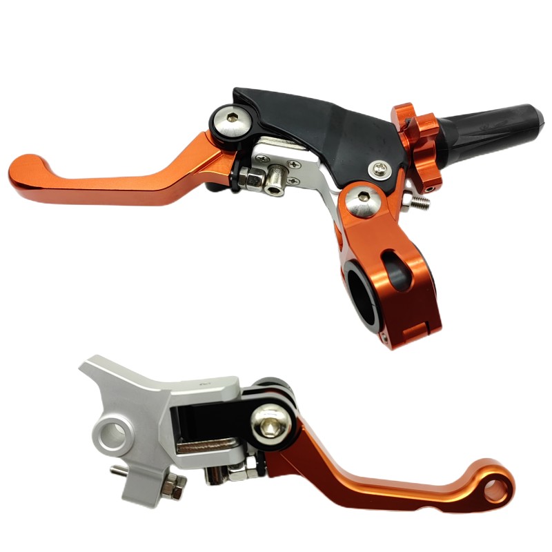 越野摩托车改装360度省力离合器握把CNC把手防摔防折叠刹车把手柄