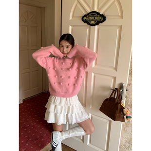 newopen 诠释美 2024秋冬甜美风清亲减龄毛球慵懒毛衣女f2251