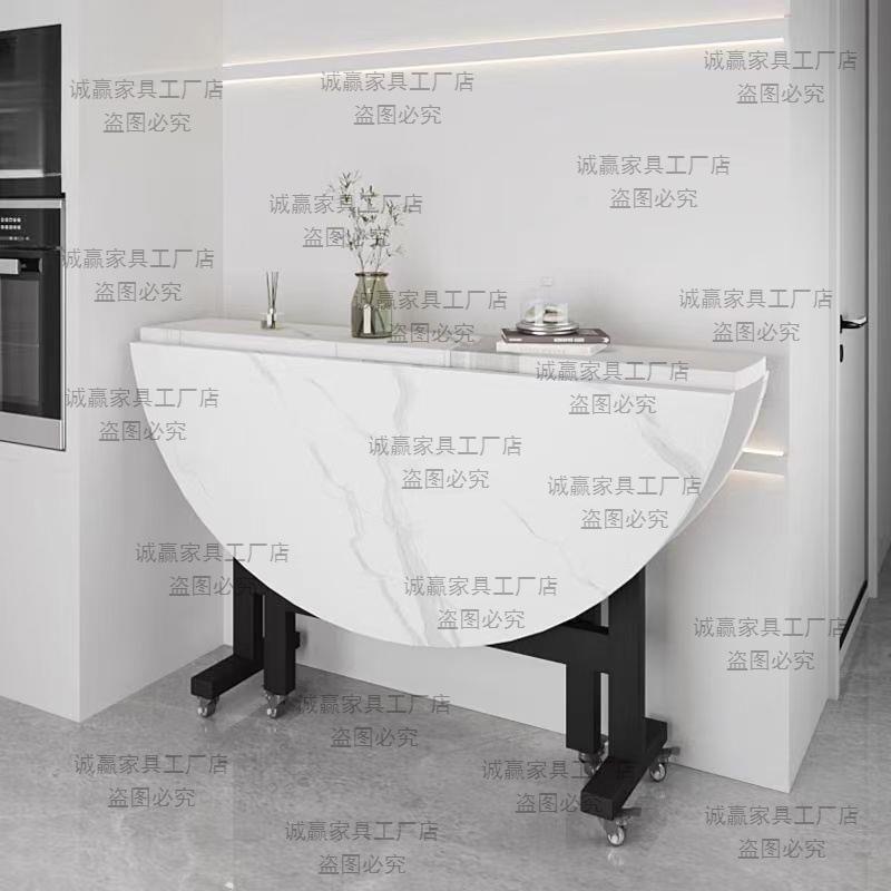 折叠圆桌家用小户型可折叠式餐桌简易10人饭桌可移动带转盘大圆桌