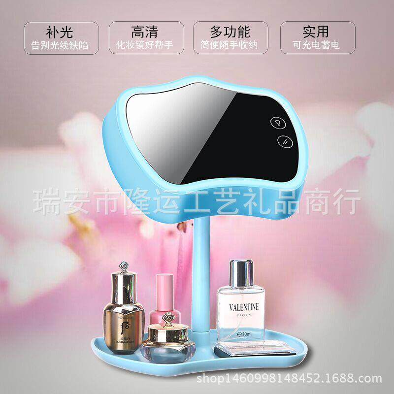 LED触摸式化妆镜台灯创意化妆镜台灯台式梳妆镜床头收纳小夜灯