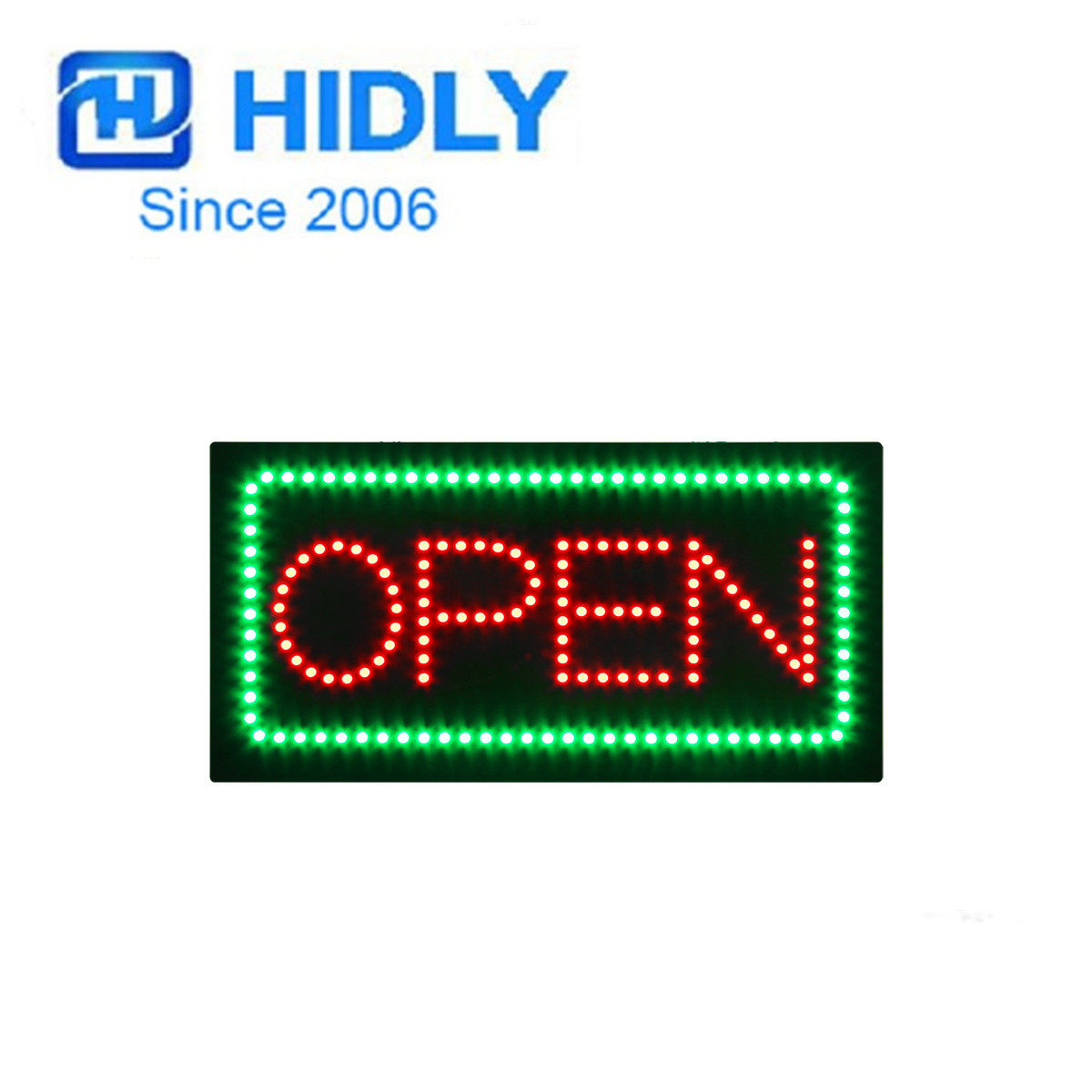 led open 招牌不带电源适配器48公分长方形营业中招牌