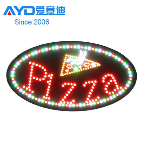 LED广告牌发光字招牌披萨店LEDPIZZASIGN24x48cm