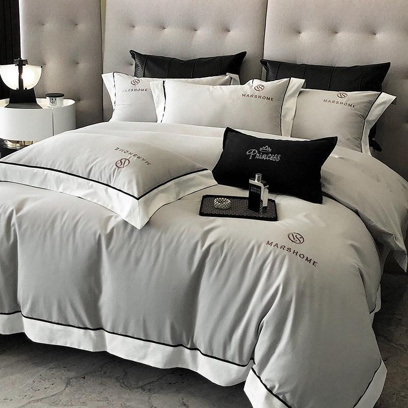 高端60S加厚全棉四件套被套纯棉床单100长绒棉秋冬季新款床上用品