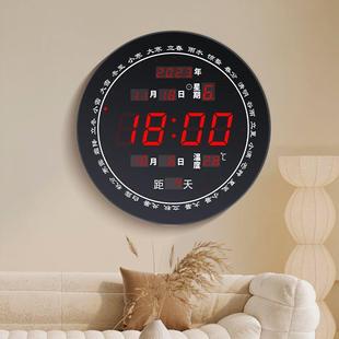 卫星授时电子万年历钟表夜光静音LED数字闹钟钟客厅卧室插电挂钟
