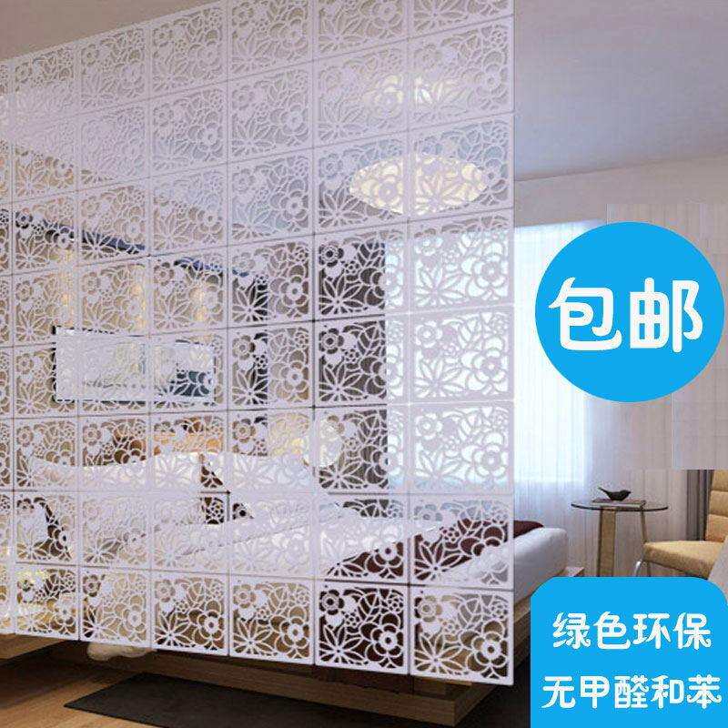 简易欧式屏风隔断双面客厅卧室现代简约玄关白色折叠挂帘子小户型