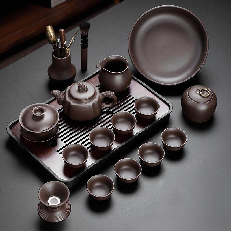 高档紫砂茶具套装家用全套功夫泡茶杯中式办公室茶壶盖碗2026新款
