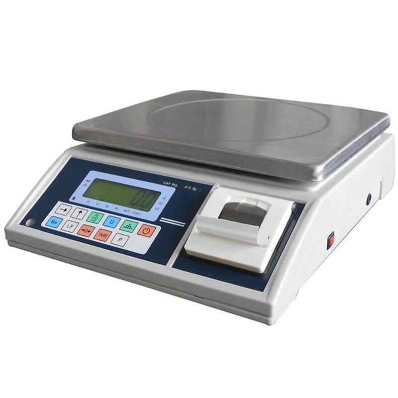 30kg热敏小票打印电子桌秤15千克内置标签打印电子秤计重打印案称