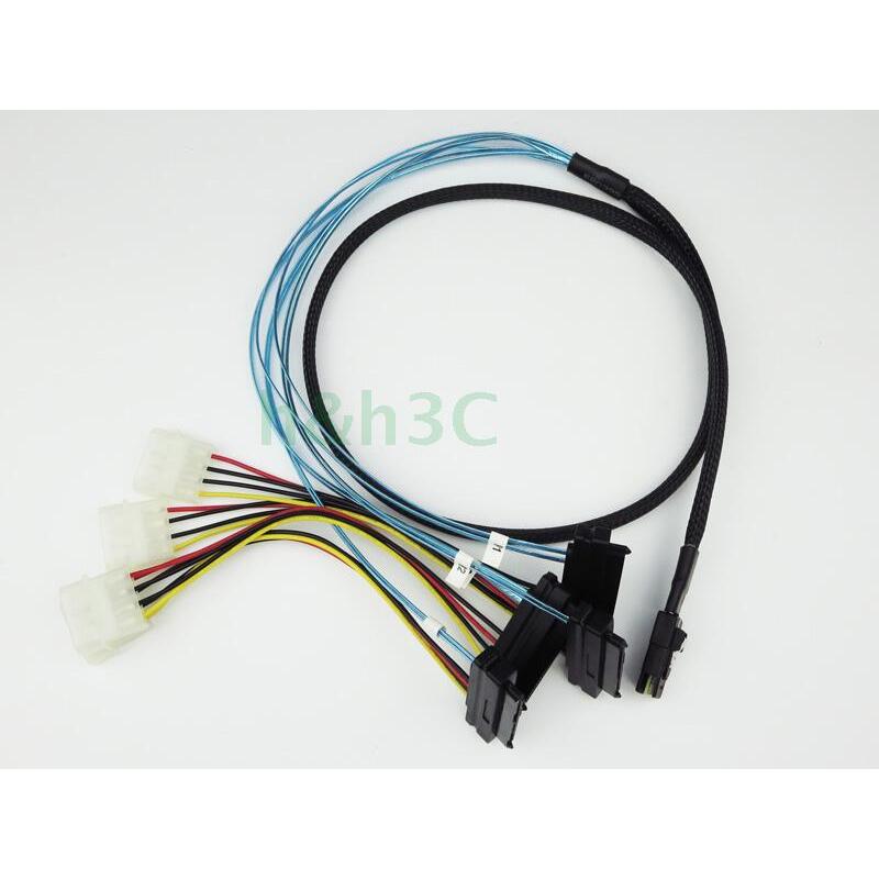 精品SFF 8087转4SAS SFF8482一转四Mini SAS线1分4SAS硬盘数据线