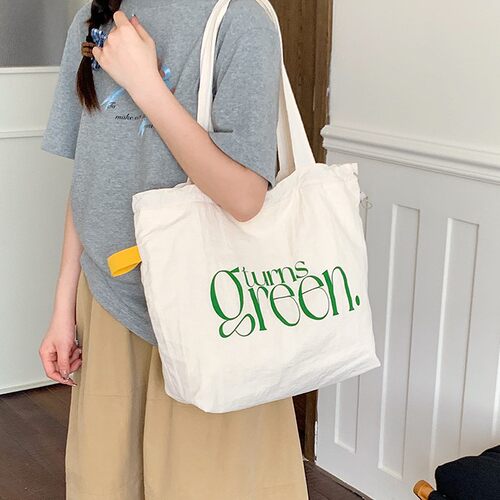 夏日清氧森系文艺范字母单肩包甜美小姐姐逛街约会松弛感托特包
