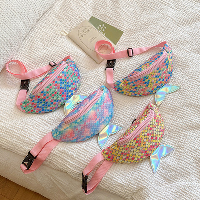 2024新款儿童卡通鱼尾包