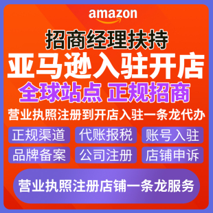 亚马逊全球开店代注册下店一对一服务咨询开店代办执照