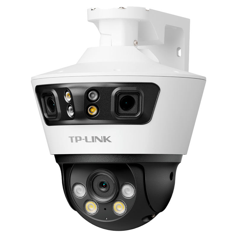 tplink摄影头家用无线三目3镜头智能室外360度全景高清夜视户外180度广角断电续航云台摄像头tp监控球机669V