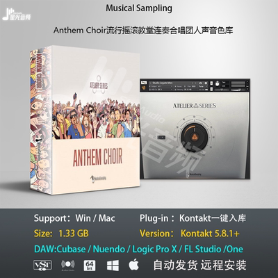 Anthem Choir 流行摇滚热情赞颂合唱音团音色库 音乐制作编曲音源
