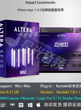 ALTERA KEYS 1.0.3经典键盘音色库音乐制作编曲PC MAC标准软音源