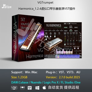 VG Harmonica1.2.4虚拟口琴乐器VST插件PC Mac音乐制作编曲音源