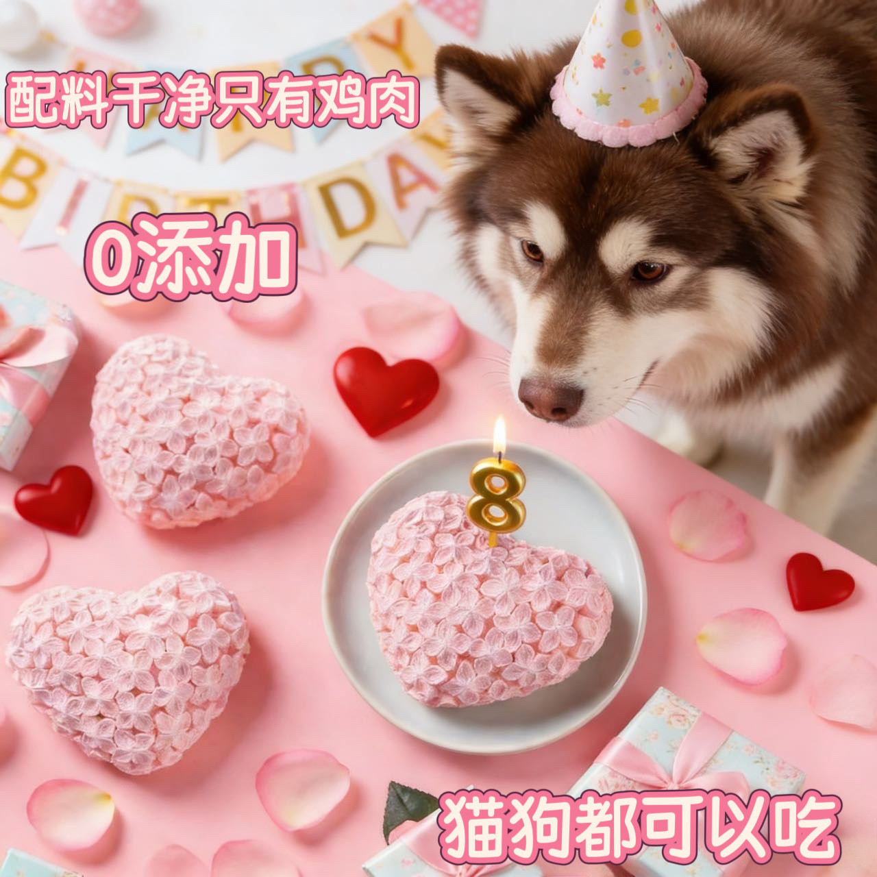 小宠一狼宠物生日蛋糕爱心狗猫咪零食纯鸡肉无添加柯基比熊小型犬,宠物/宠物食品及用品,狗饼干,淘宝优惠券,粉丝福利购,淘宝优惠卷