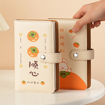 新款柿柿顺心精美现金存钱本收纳册记账本子可放钱纸币攒钱夹潮流