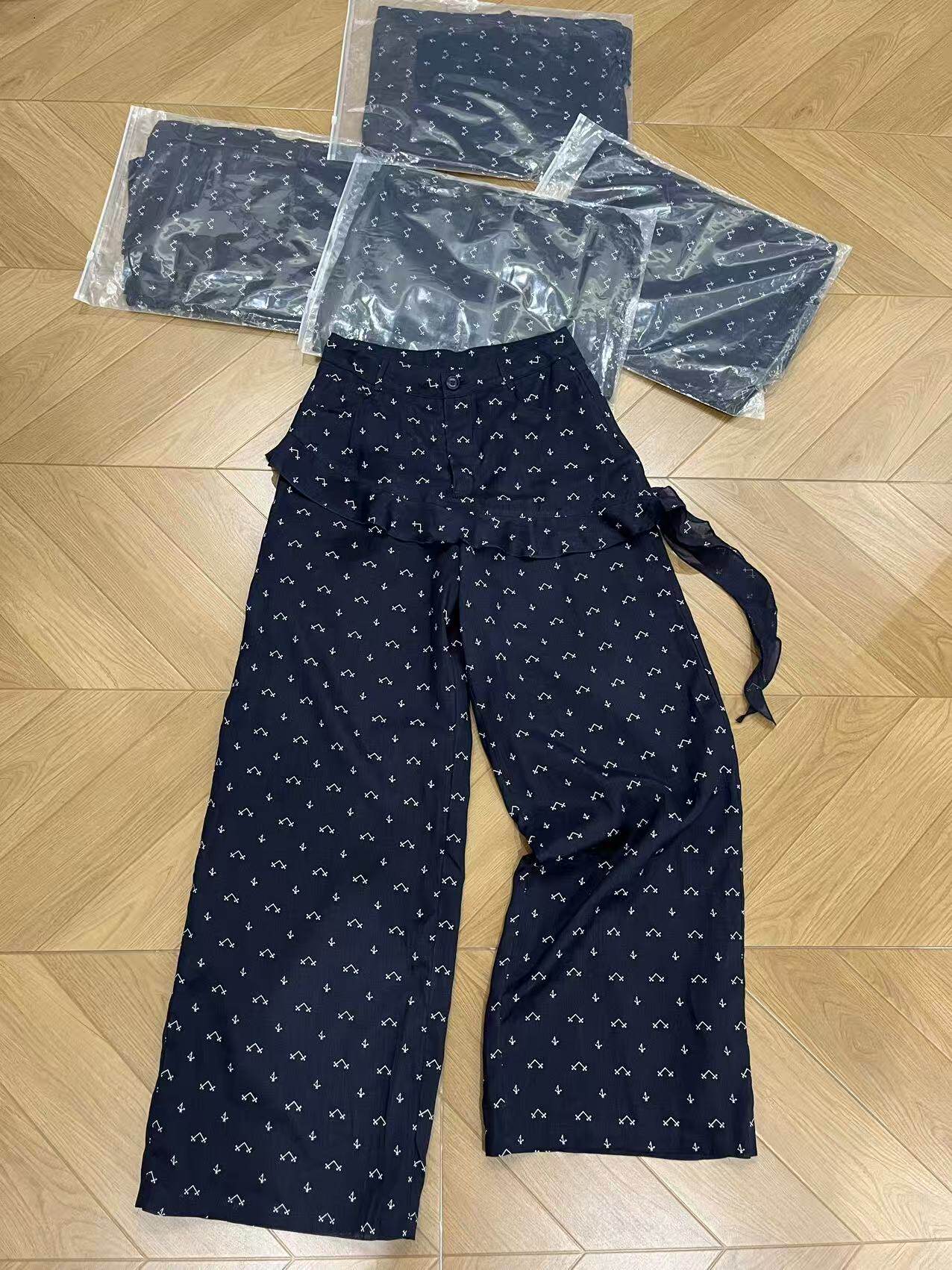 欧洲站2026夏季新款欧货时尚屁帘假两件宽松显瘦百搭休闲裤长裤