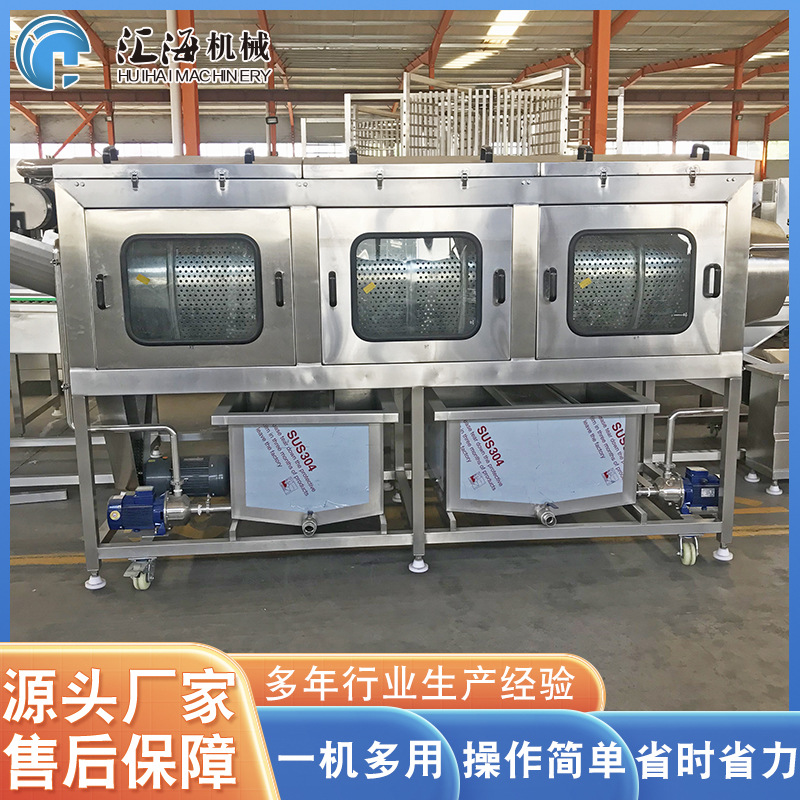 供应多功能洗袋机 旋转毛刷双段清洗机 塑料袋清洗机去油风干设备