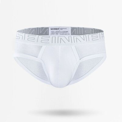 SEEINNER男士内裤简约纯色罗纹棉宽腰立体运动透气三角裤现货外贸