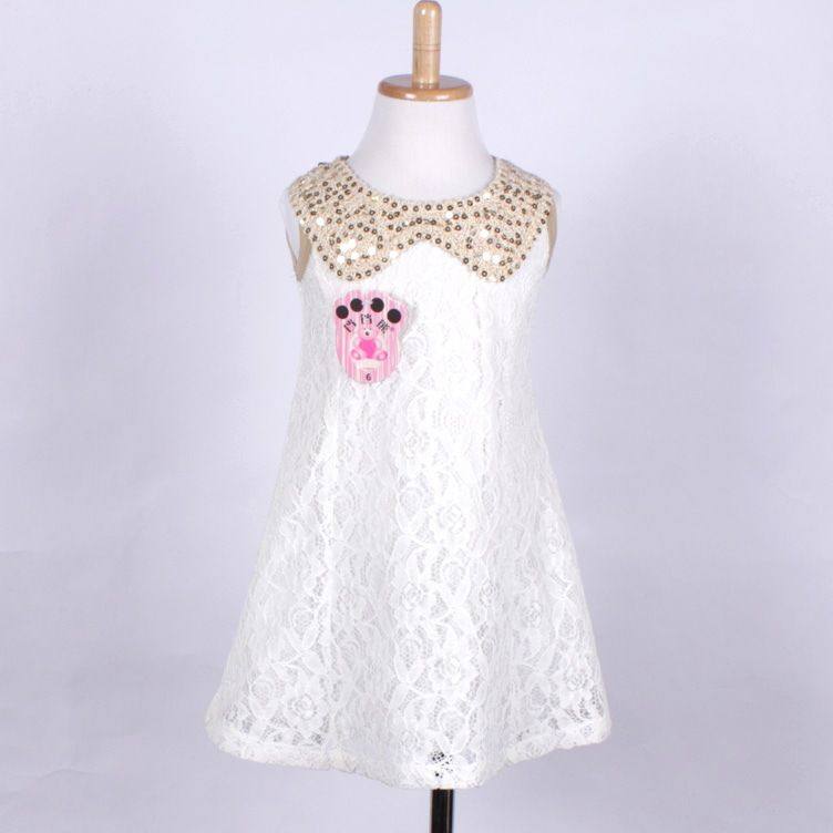 特价清仓一件下单 2017新款韩版亮片棉领无袖儿童蕾丝连衣裙 1037,童装/婴儿装/亲子装,旗袍,淘宝优惠券,粉丝福利购,淘宝优惠卷