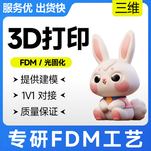 3D打印模型服务FDM高精度/光固化树脂打印PLA/ABS尺寸可定制