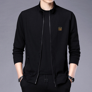 伦巴宝利娇春秋新款高端套装男士青年休闲运动套装男潮流外套衣服