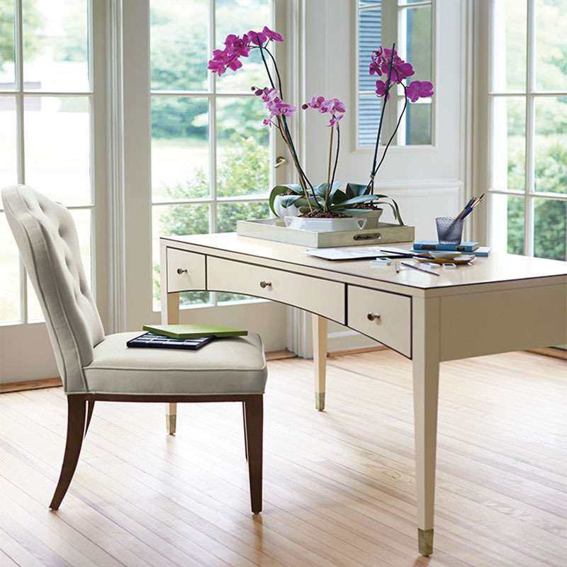 美式乡村实木书桌现代简约儿童房写字台高端别墅设计电脑桌梳妆台