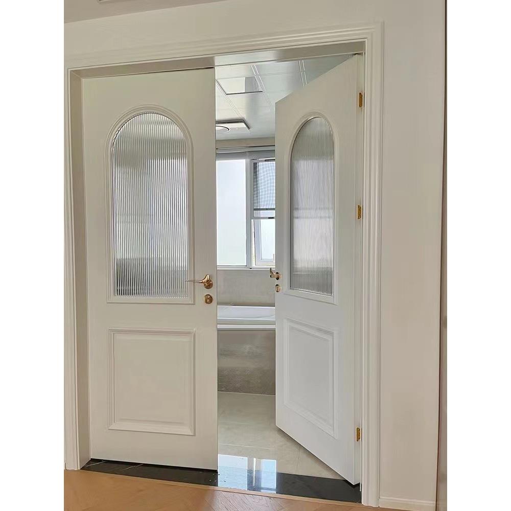 烤漆双开法式木门防潮隔音木门玻璃门简约网红美式房门