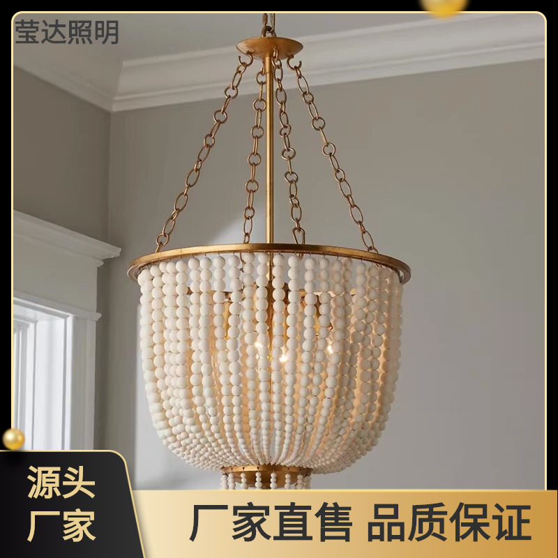 新款田园 浪漫手工吊灯法式美式复古卧室餐厅客厅衣帽间轻奢灯具