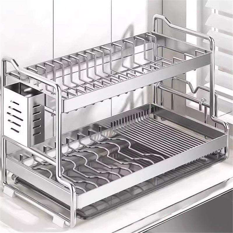 304不锈钢碗碟收纳架沥水碗盘放碗碟子盘子碗架厨房置物架多功能
