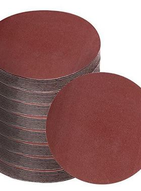 80PCS红砂8寸200mm植绒圆盘砂纸片背绒圆形砂皮纸拉绒打磨片