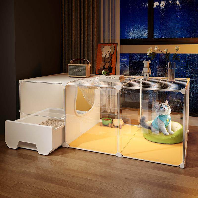 全景猫笼子猫砂盆厕所一体超大自由空间一室一厅一卫家用室内神器