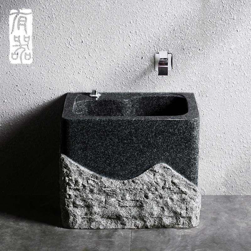户外庭院落地式石头拖把池家用阳台墩布池水槽大理石拖布池可移动