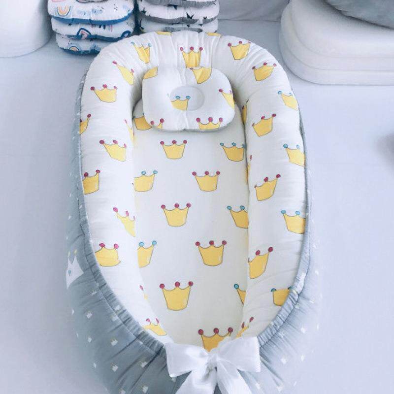 0-1岁新生婴儿窝安抚神器宝宝防侧翻折叠车床两用可拆卸防摔防压
