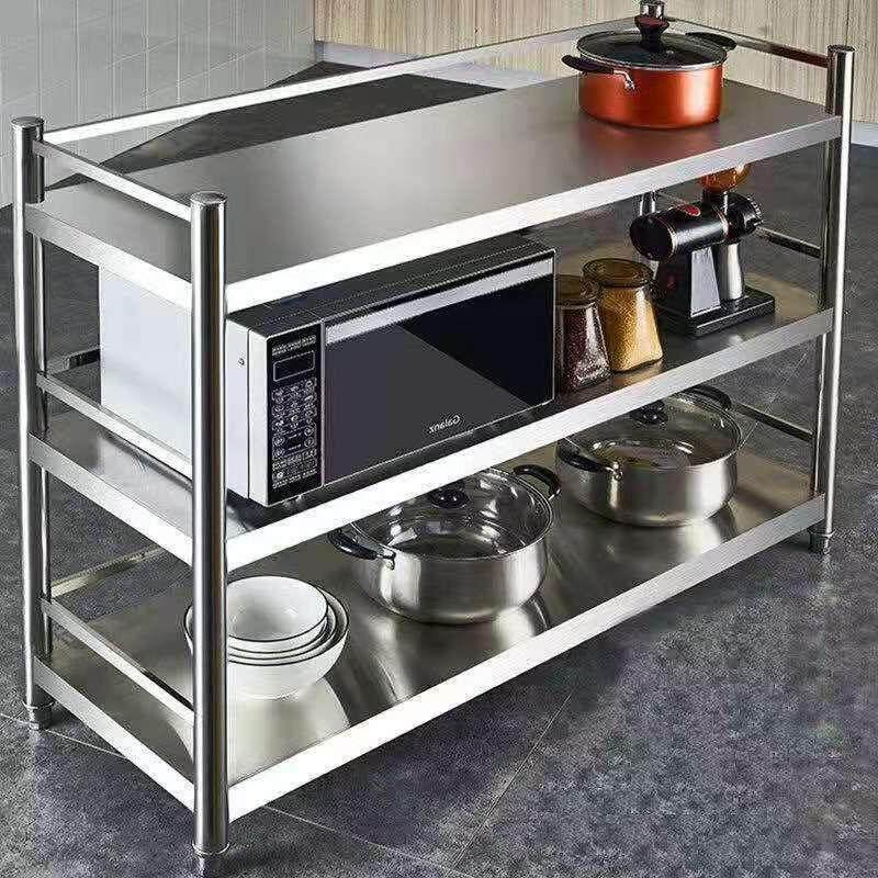 不锈钢层架供应 新型加厚厨房置物架 落地微波炉菜放锅架子收纳架,收纳整理,书桌收纳置物架,淘宝优惠券,粉丝福利购,淘宝优惠卷