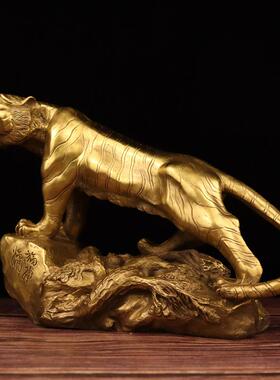 杨铜记 铜老虎 上山虎 虎福临门 生肖虎摆件 厂家虎年礼品