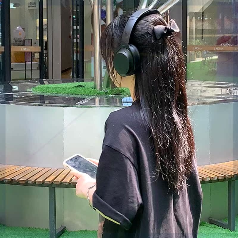 头戴式耳机无线蓝牙耳机ANC主动降噪超长待机有线电脑DM01BA羽